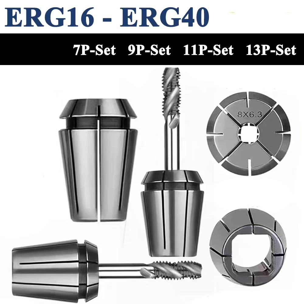 ZCD ERG16 ERG20 ERG25 ERG32 ER20 ER25 ER32 TER16 20 25 32 dedicated taps spring collet chuck for CNC torsion protection holder