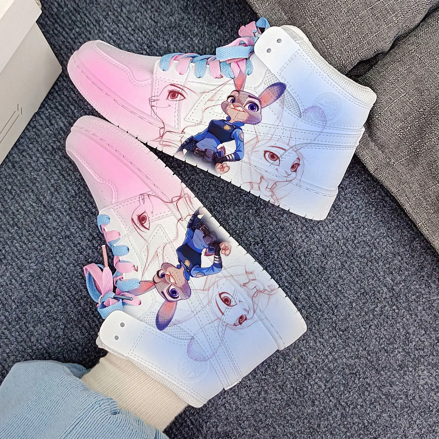Disney Zootopia Series Judy Hopps Cartoon Cute Limited Edition High-Appearance Anime Creative Personalized Shoes Birthday Gift