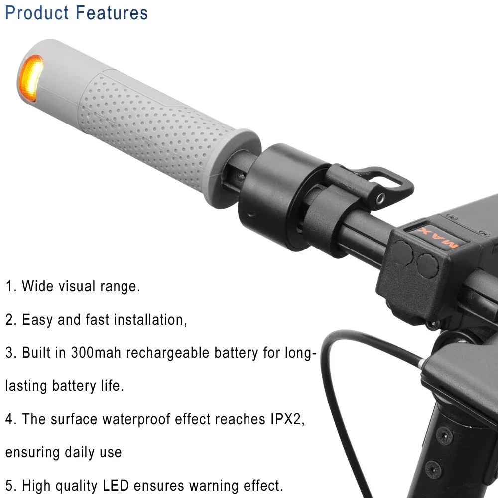 Indicatori Di Direzione A LED Per Bici – Telecomando, Ricarica USB, 40 LED, Impermeabile IPX6