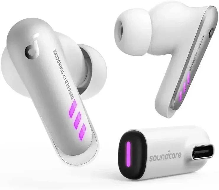 For Soundcore VR P10 True Wireless Gaming Earbuds Anker Bluetooth Dual Connection Low Latency White Earphone