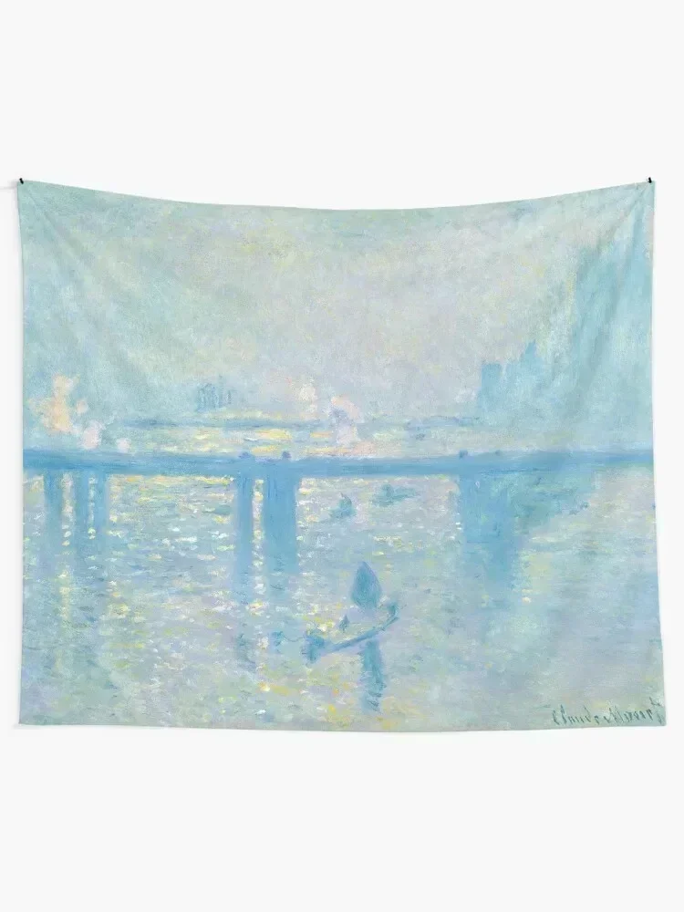 1899-Claude Monet-Charing Cross Bridge-65 x 80 Tapestry Decor For Room Bed Room Decoration Tapestry