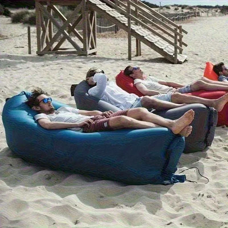 Fast Inflatable Sofa Camping Air Lounger Beach Sleeping Bag Portable Foldable Air Sofa for Travel Picnic Outdoor Lazy Bed Chair