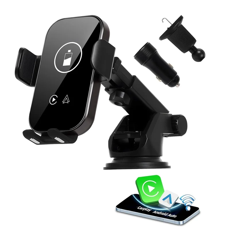 

Authentic Wireless Carplay Adapter Android Auto Dongle & 15W Car Charger & Car Air Vent Dashboard Phone Holder Mount