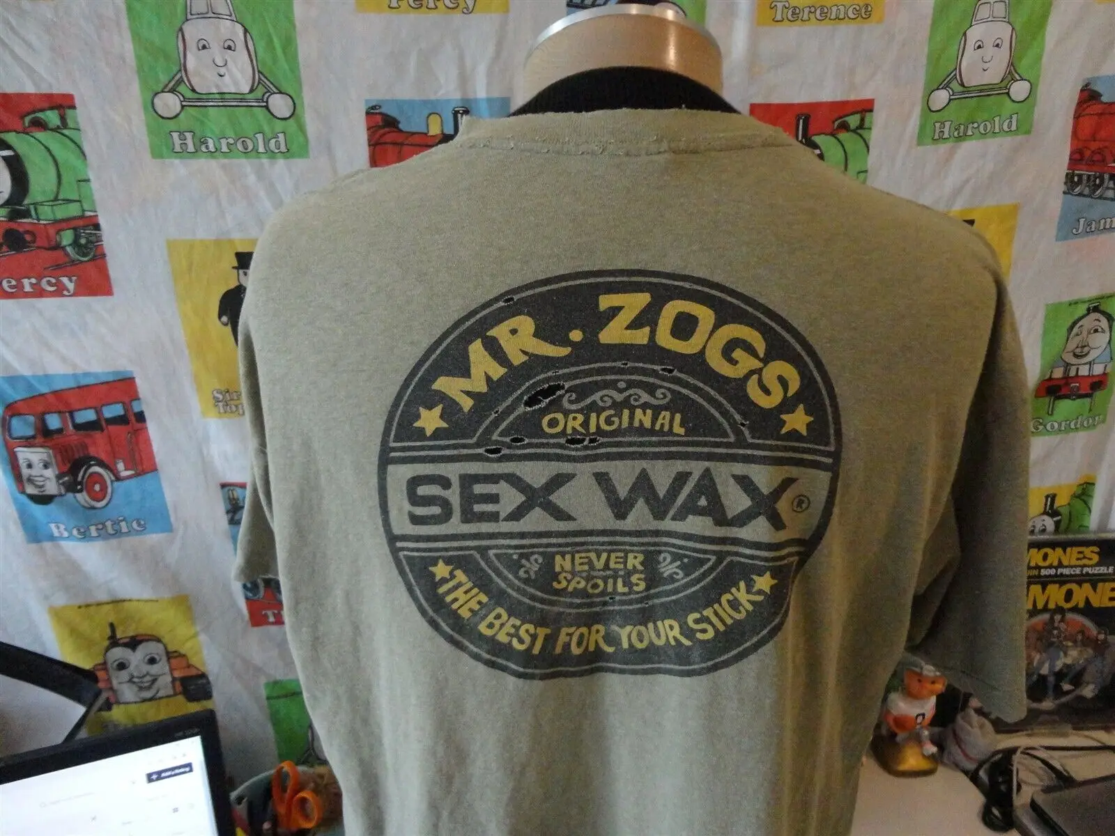 Vintage 90's Mr Zogs SEX WAX Soft Thin Original Surfboard Surfer T Shirt XL