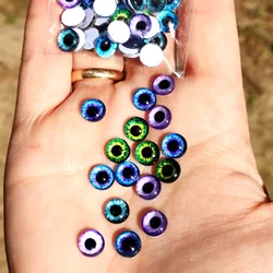 Cabujones de ojos de vidrio redondos, cúpula redonda de 6MM-30MM, Ojo de dragón, Ojo de Gato, juguetes, accesorio de joyería DIY, mezcla de camafeo de ojo de pupila