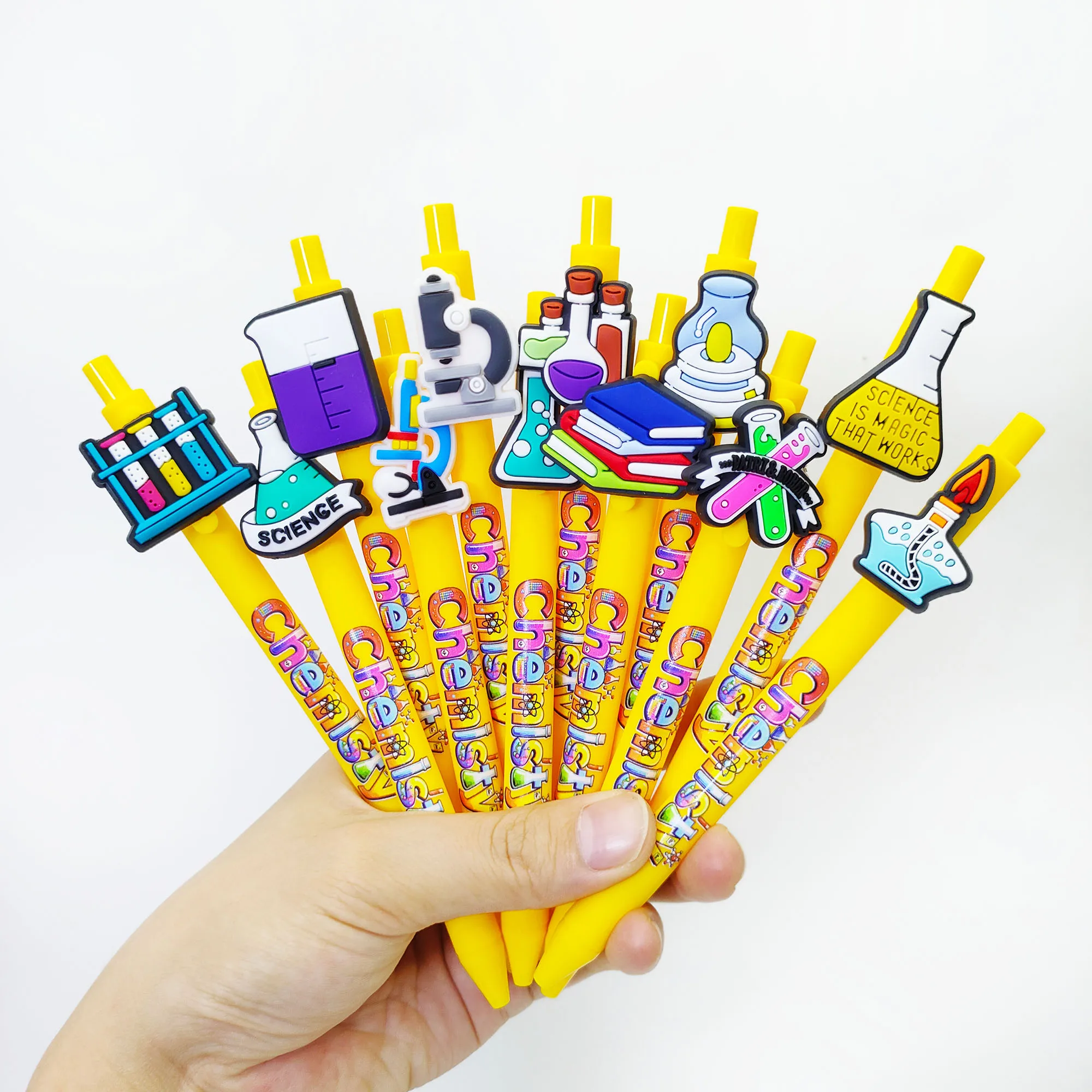 

10pcs/15pcs Chemical Laboratory Theme Ballpoint Pen Chemical Supplies Marking Ballpoint Pen Writing Gift Pen.