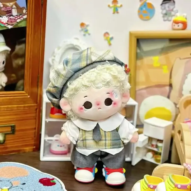 

20 см хлопковая кукольная одежда, 4-точечный комплект, милая модная кукла с толстым телом, сменная одежда, креативные аксессуары для кукольной одежды