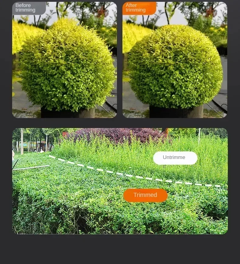 ماكينة تشذيب التحوط الكهربائية مع بطارية قابلة للشحن - أداة تشذيب الحدائق لقطع شجرة الشاي وتقليم الفروع أ