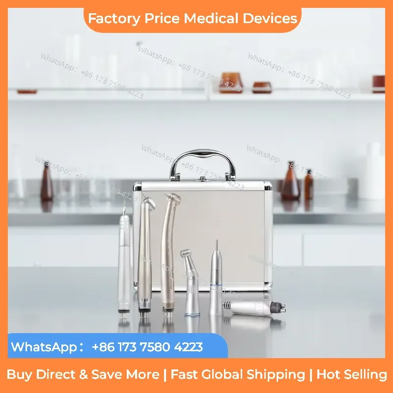 2026 High and Low Speed Air Turbine Handpiece Kit 1pc Air Scaler+1pc Pana Max1 45 Degree Handpiece Set fastshipping