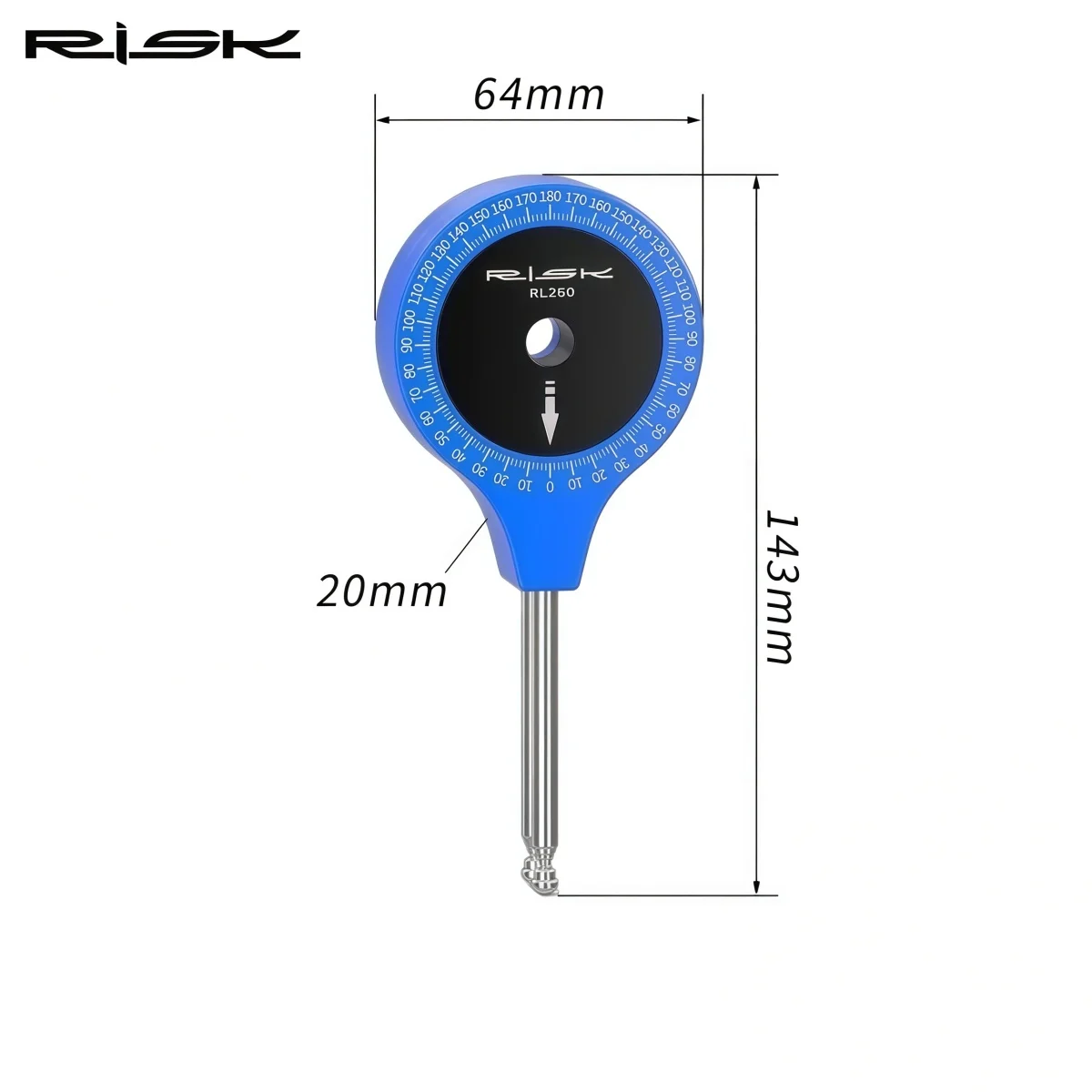 RISK RL260-1 Bike Fitting Knee Joint Angle Measurement Tool – Cycling Posture Protractor For Saddle Height & Position Adjustment