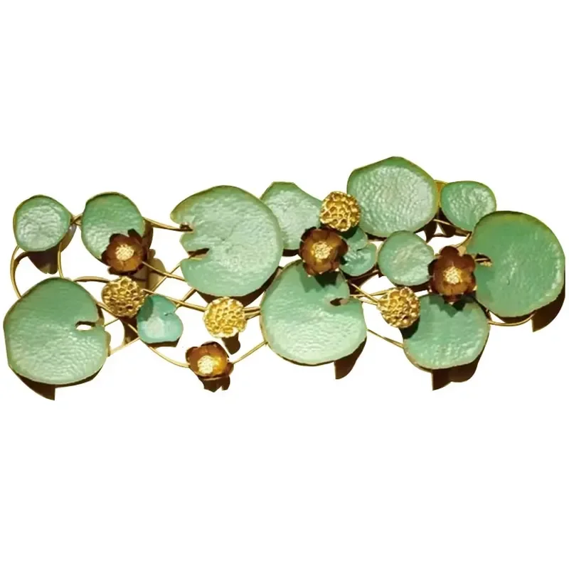 Metal Wall Art Interior Design Lotus Leaf Decoration