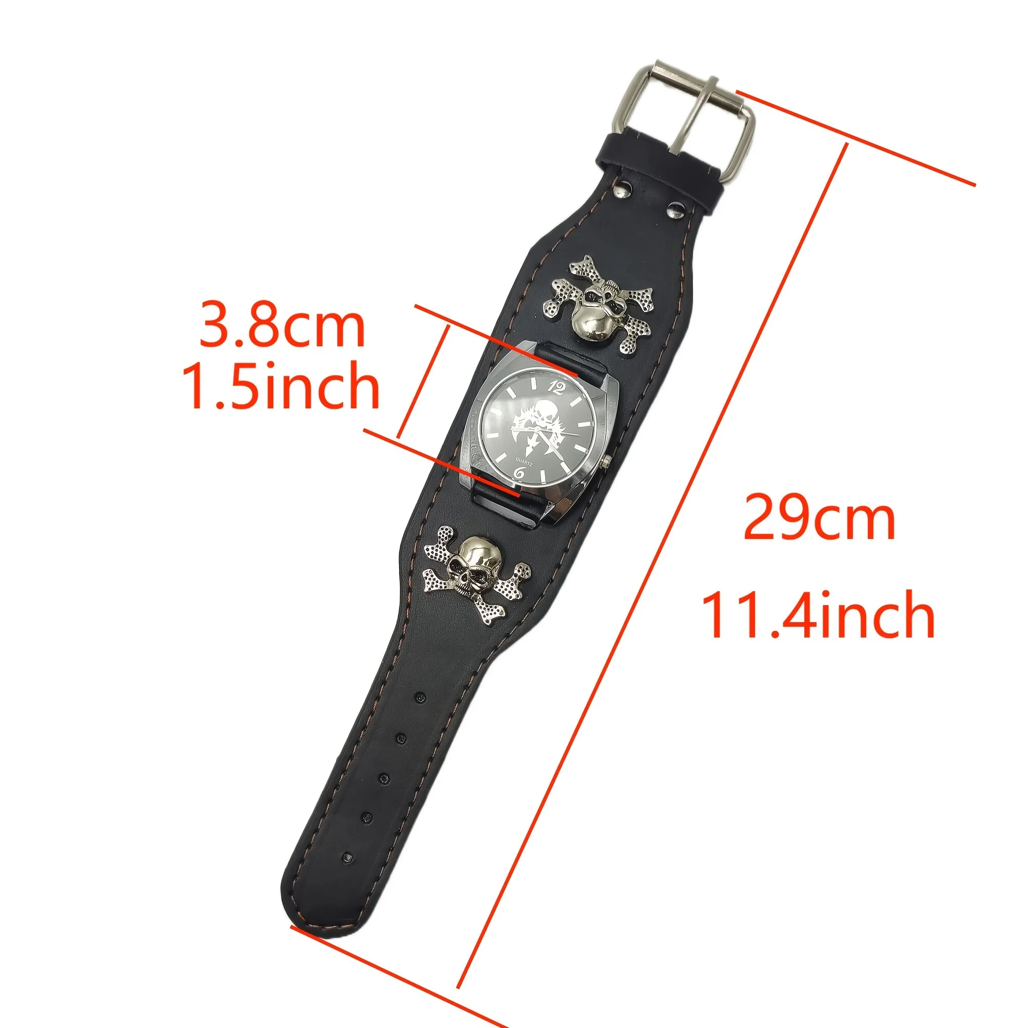 Steel Master Black Deacon Personality Watch Male Fashion Punk Creativity anime Wristwatch Cool Anime Hip Hop Quartz Watch