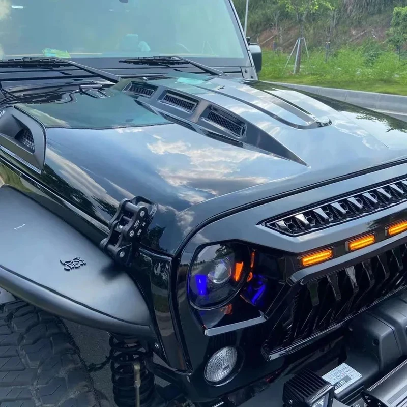 High Quality JK 2007-2017 4X4 Off-Road Front Engine Hood Bonnet Cover
