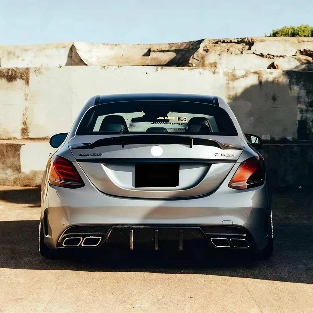 Alerón trasero estilo R para Mercedes W205 Benz C o C63 C43 Sedán de 4 puertas 2014-2021, accesorios de tuning para la parte tra