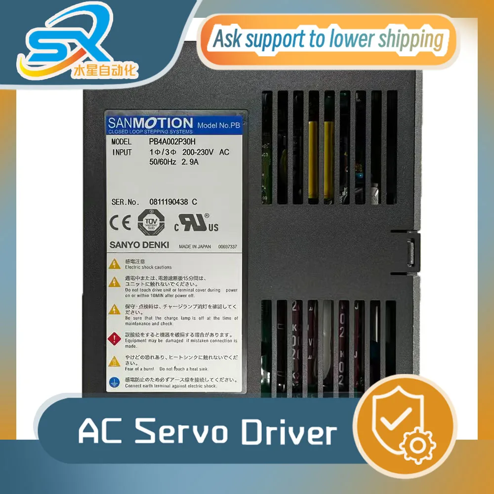 

Guaranteed Original Brand New SANYO Servo Driver PB4A002P30H for Industrial Automation Provide Factory Inspection Video