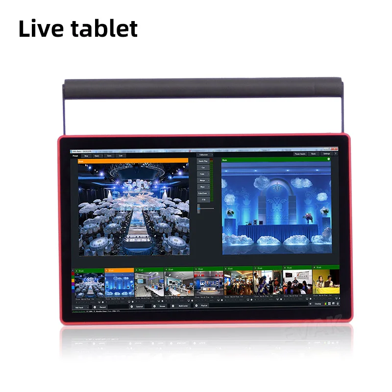 HD Touch Screen 4k Sdi HDMI Video Recording Live Streaming Rugged Tablet Computer Broadcast Equipment Vmix Video Mixer Switcher