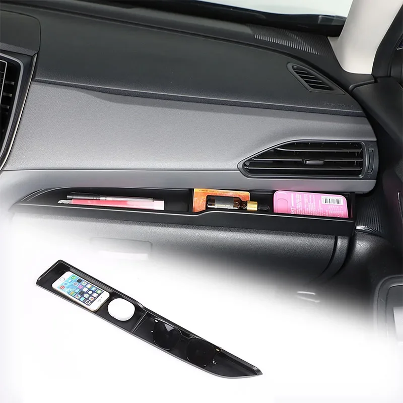 

For Subaru WRX Crosstrek 2022-2025 ABS Black Car Co-Pilot Glove Box Storage Box Mobile Phone Pallet Car Interior Accessories