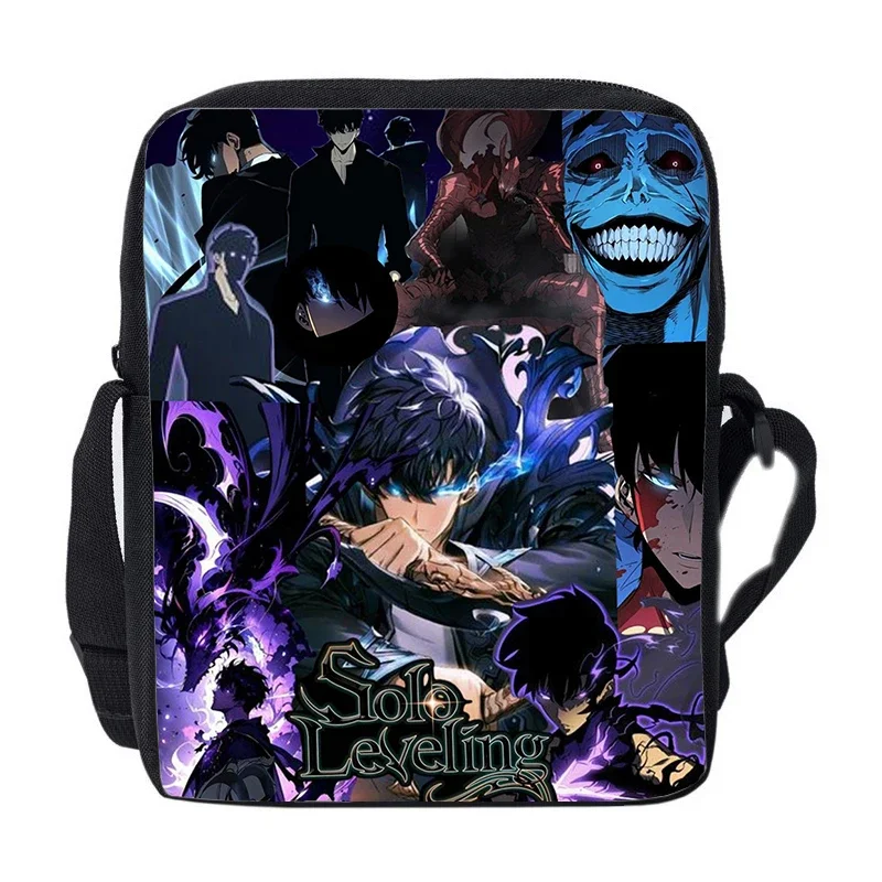 กระเป๋าสะพายข้างอนิเมะ Solo Leveling ซองจิน-อู กระเป๋าสะพายไหล่เด็กผู้หญิงเด็กผู้ชาย กระเป๋าถือเด็ก กระเป๋าสะพายเด็กสำหรับเดินทาง