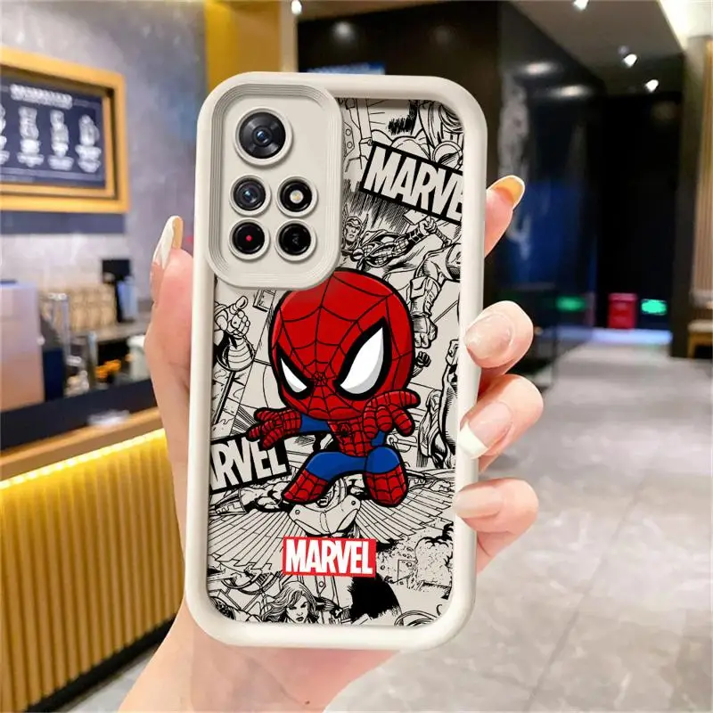 Coque de téléphone avec dessin animé Deadpool Spiderman, coque pour Xiaomi Redmi Note 11, 10 Pro, 9S, 9, 12C, 12S, 10C, 9A, 9C, 11 Lite, casque Bery NDavid