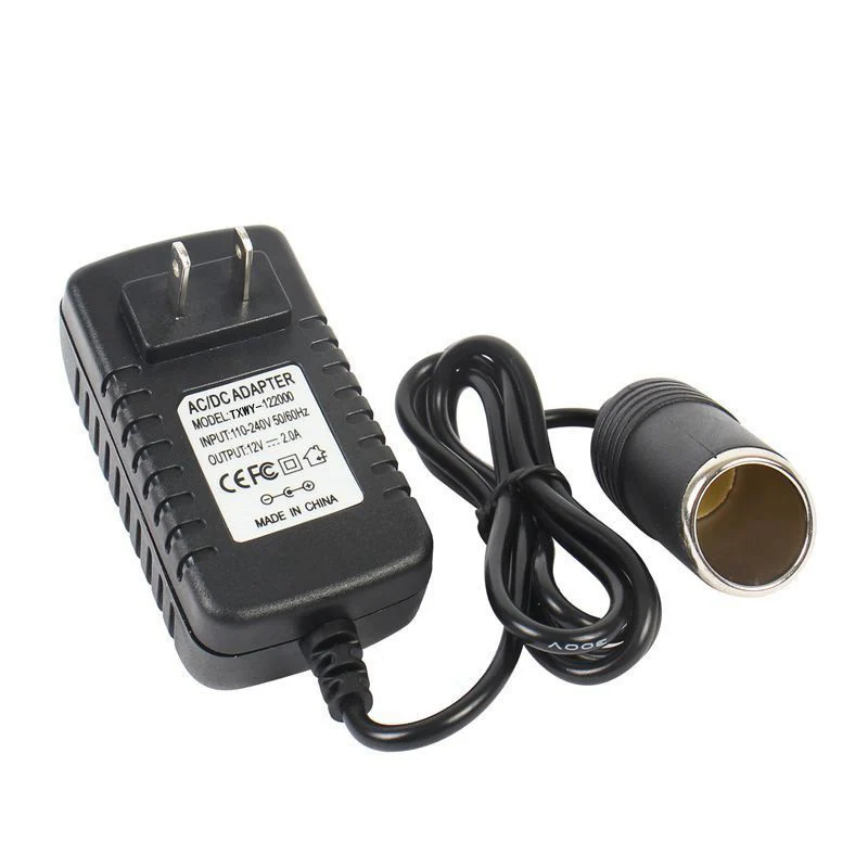 AC 110V/220V TO DC Car Cigarette Lighter Power Adapter Socket 12V Volt 2A 24W Charger Converter Home Parts US/EU/UK