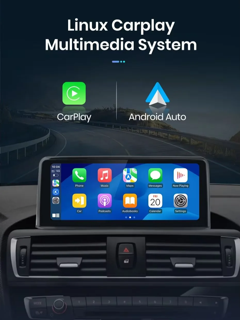Junsun Linux Bildschirm Wireless Carplay Android Auto Multimedia Autoradio für BMW 1 2 3 4 Serie F20 F21 F22 F23 F45 F30 F31 F33 F36 2012-2017 NBT System GPS Navigation Online YouTube