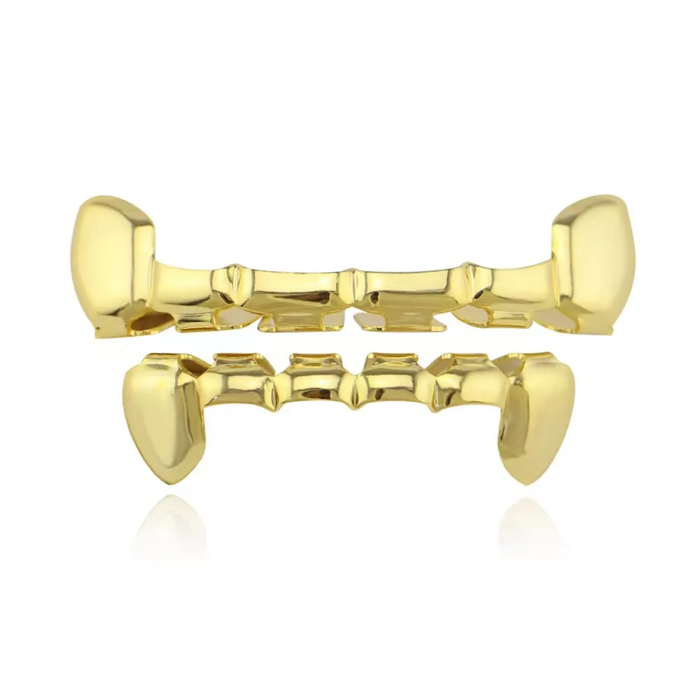 18k electroplated vampire fangs hip-hop braces Grills smooth Halloween dentures