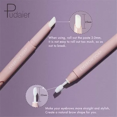 1pc Eyebrow Gel Brows Wax Pencil Double Head Waterproof Shap