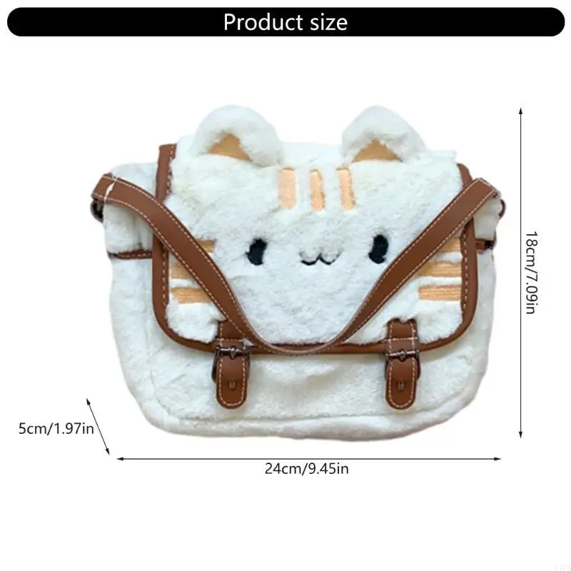 Women Bag Trendy Shoulder Bag Plush Cats Bag Cartoon Handbag Simple Crossbody Bag Girls Lovely Dating Bag 547A