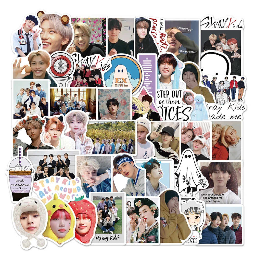 Nuevas pegatinas de Stray Kids, grupo musical Skzoo, Stray Kidd Do It, nuevo álbum, pegatinas decorativas de graffiti para iPad, taza de agua, regalo.