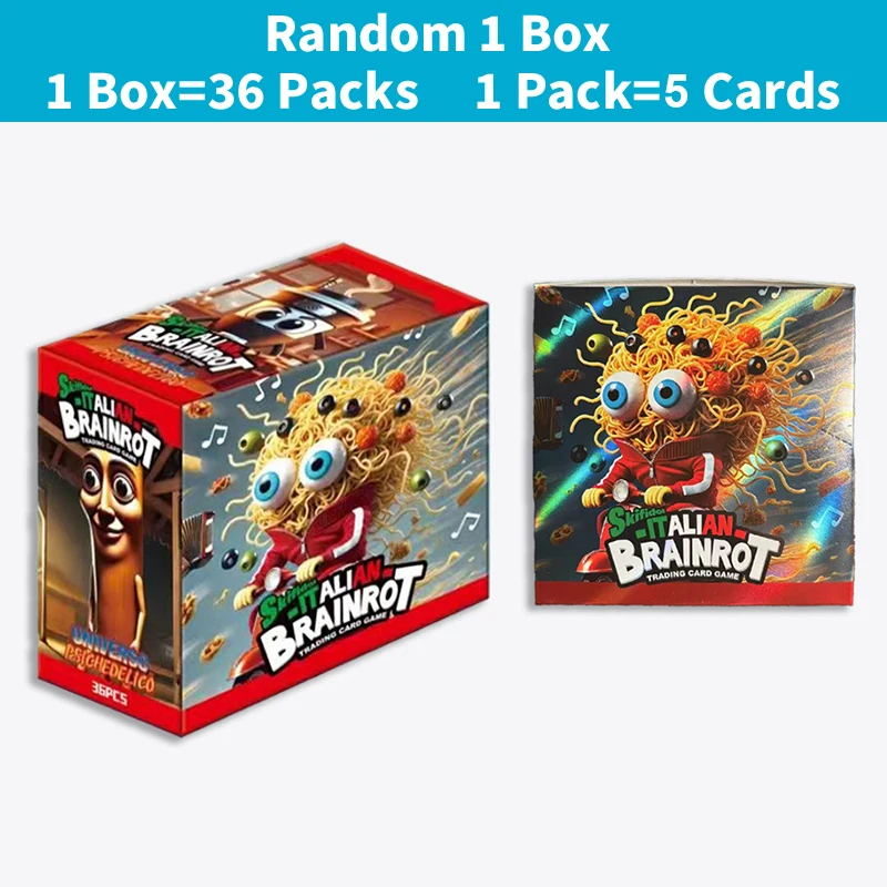 

Карта с глухой коробкой Tung Tung, случайная 1 коробка, утолщенная матовая золотая карта высокой четкости, модная коллекционная карточка.