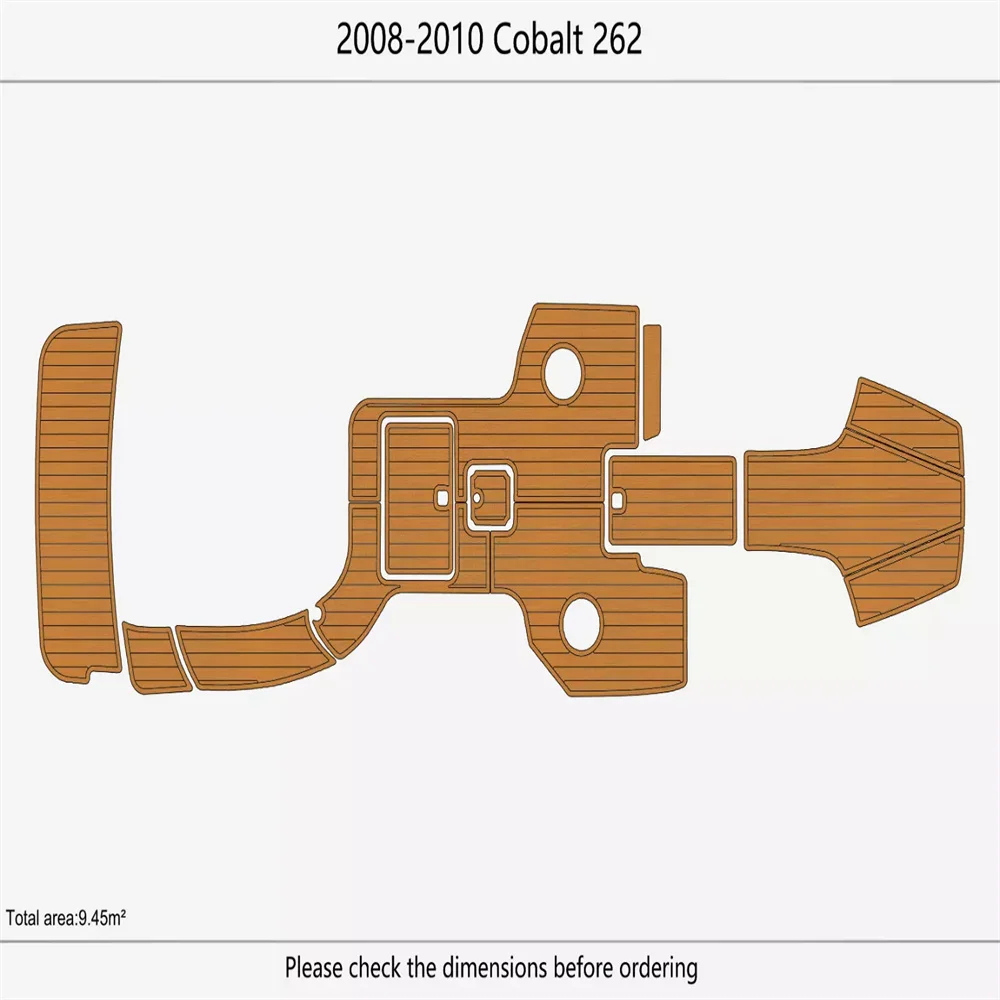 2008-2010 Cobalt 262 Cockpit Swim platform 1/4"6mm EVA foam faux mat floor Marine Flooring Teak Yacht boat marine accessories