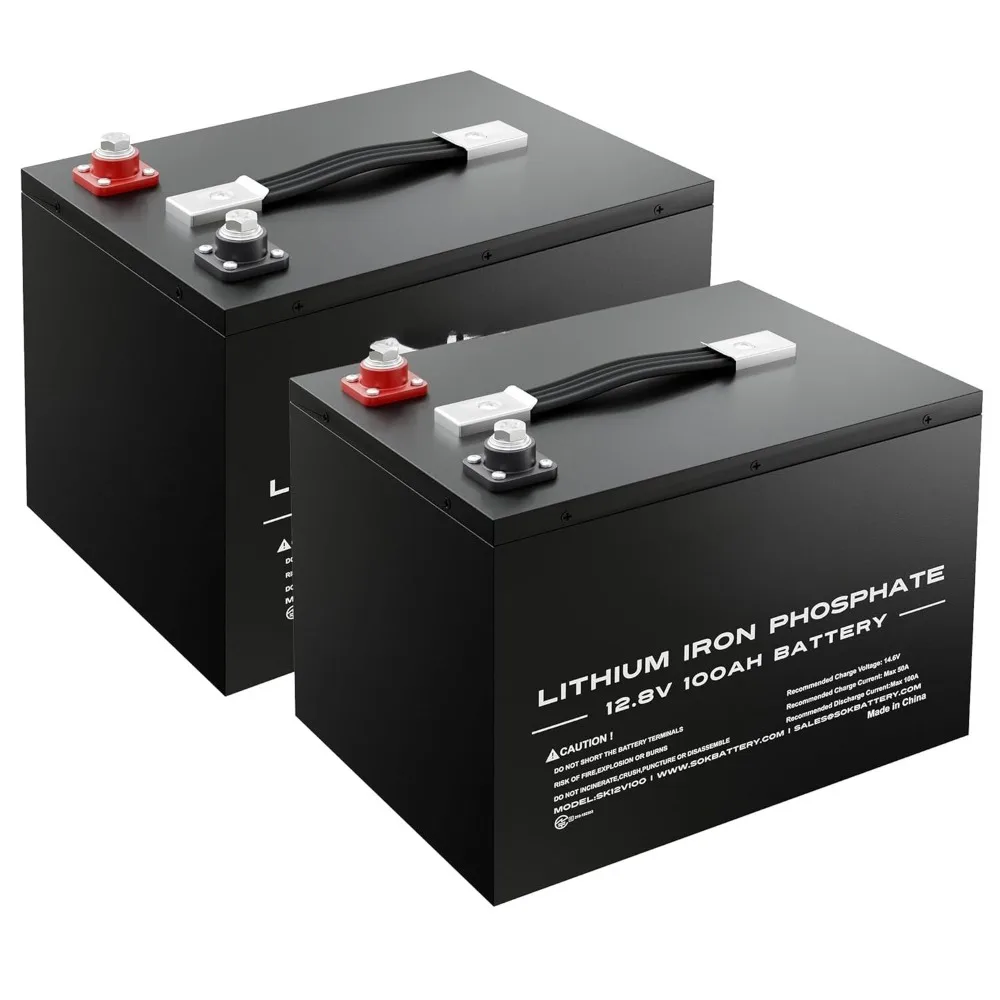 

Литий-железо-фосфатные аккумуляторы LiFePO4 глубокого разряда 100 Ач 12 В, 2 шт. в комплекте — идеально подходят для автодомов и автономных систем, с возможностью индивидуальной настройки