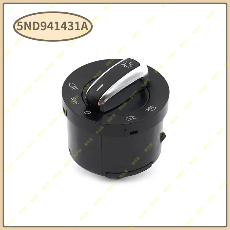 5ND941431A Chrome Car Headlight Switch Fog Lamp Light For VW Golf 5 6 Passat B6 Amarok ALHAMBRA Control Key Button Knob 10Pins