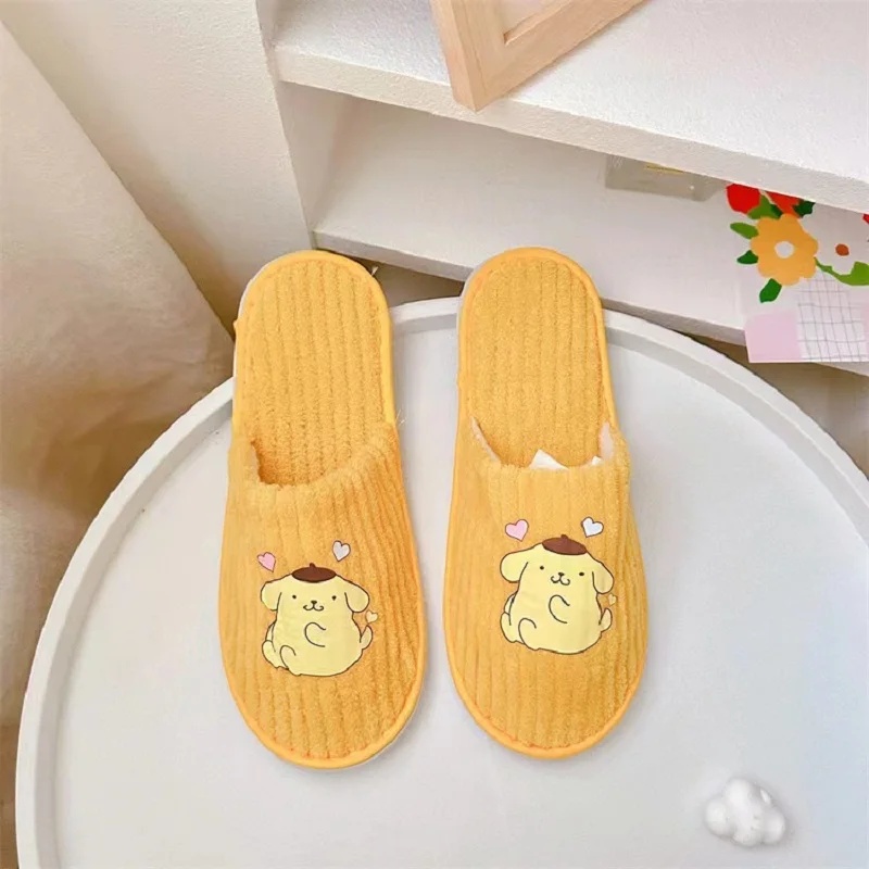 Sanrio Hello Kitty Anime Slippers Men Women Hotel Disposable Slides Home Travel Sandals Hospitality Footwear One Size on Sale