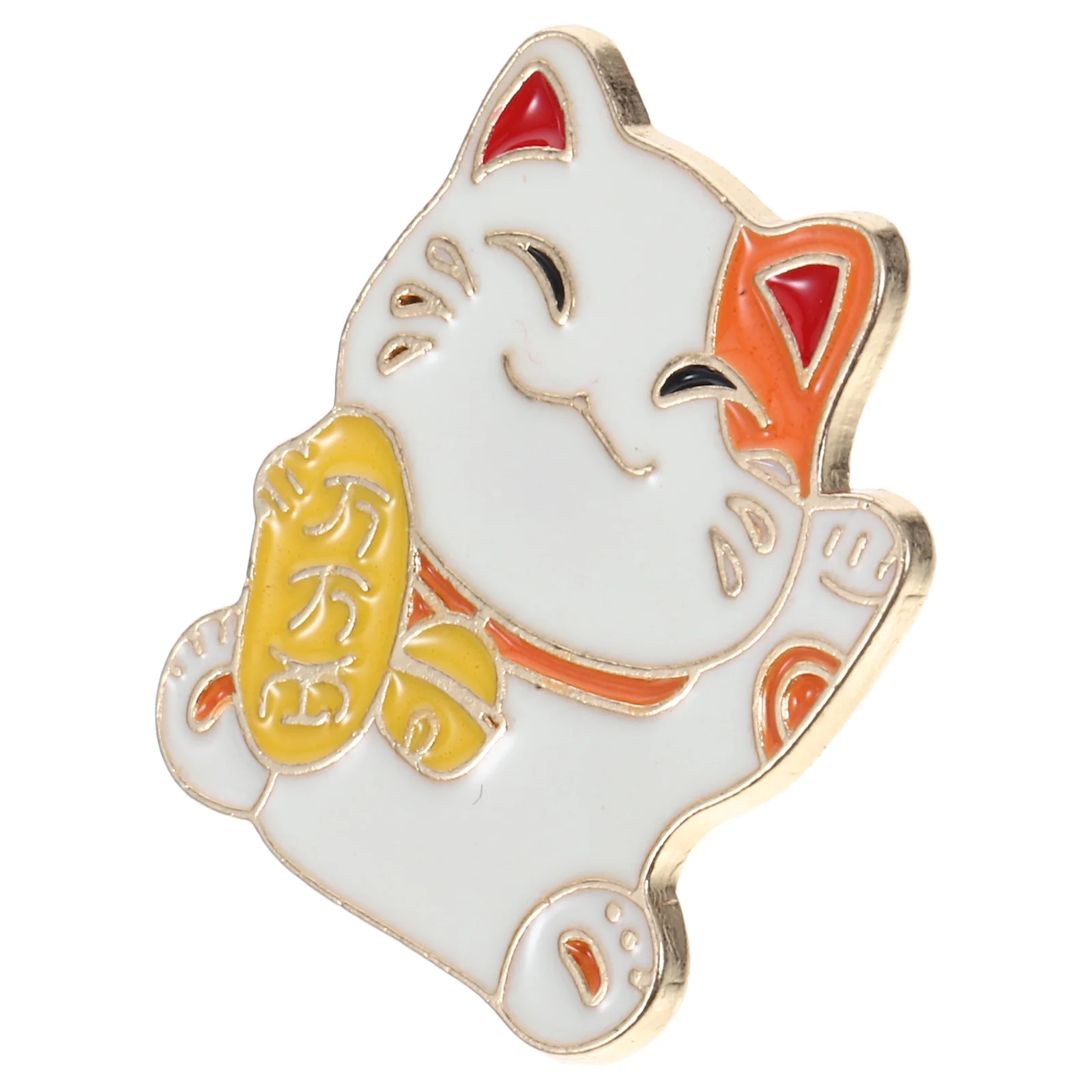 Broche de estilo japonés, alfileres de solapa de aleación duraderos, artilugios para coche, accesorios de animales para habitación, ramillete de gato de la fortuna, insignia para sombrero