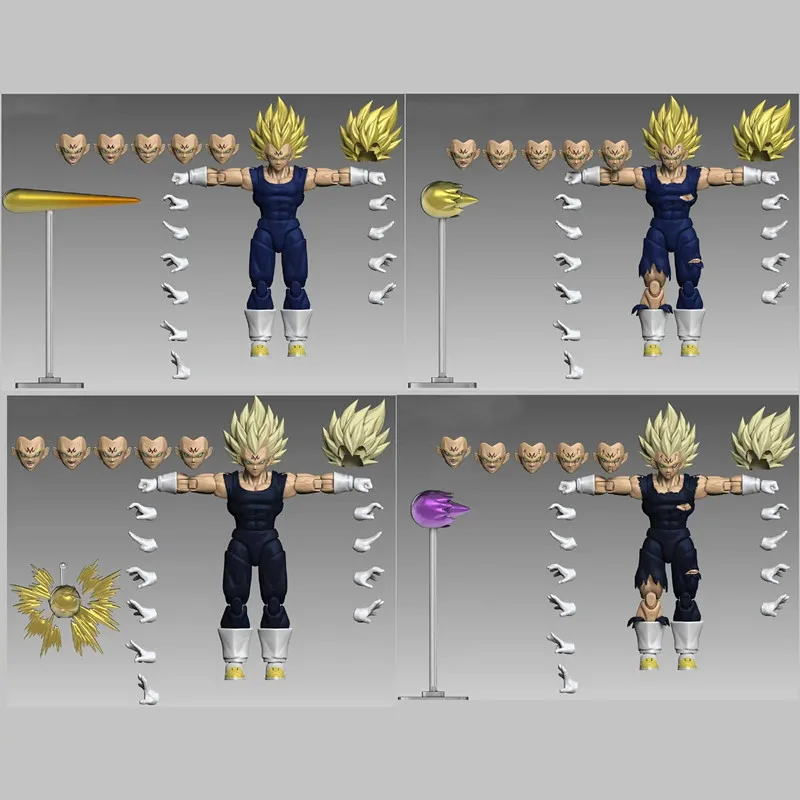 

Dragon Ball Super Saiyan SSJ Majin Vegeta Action Figure - Full Power Anime Collectible Model Toy for Kids Black Hole Theme Gift