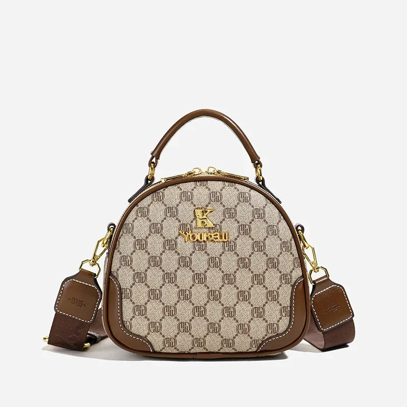 

Роскошная высококачественная минималистичная винтажная сумка через плечо с буквенным логотипом для женщин, повседневная модная и элегантная кожаная сумка