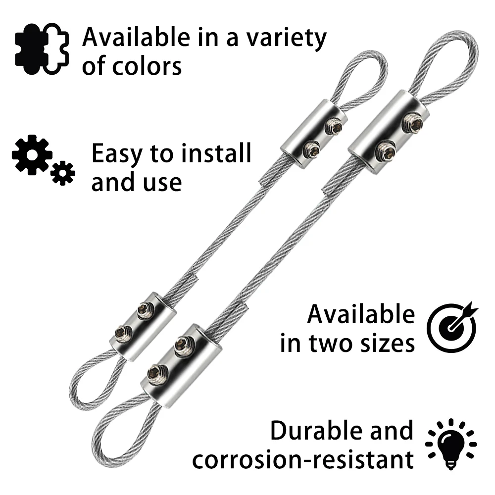 Adjustable 2mm 3mm Multi-Color PVC Stainless Steel Wire Rope Cable Fastener Kit For Hanging Pictures Bonsai Swings Cameras - Image 2