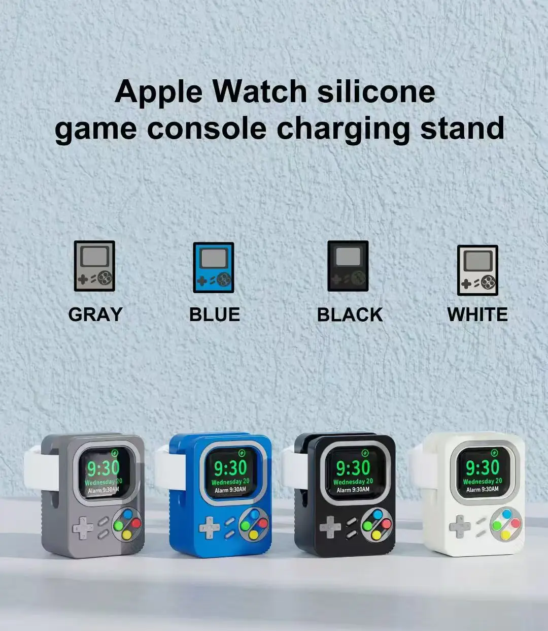 Ladeständer für Apple Watch Ultra 8, 7, 6, 5, 4, 3, Silikon-Desktop-USB-Ladehalter, Ladedock-Zubehör für die IWatch-Serie