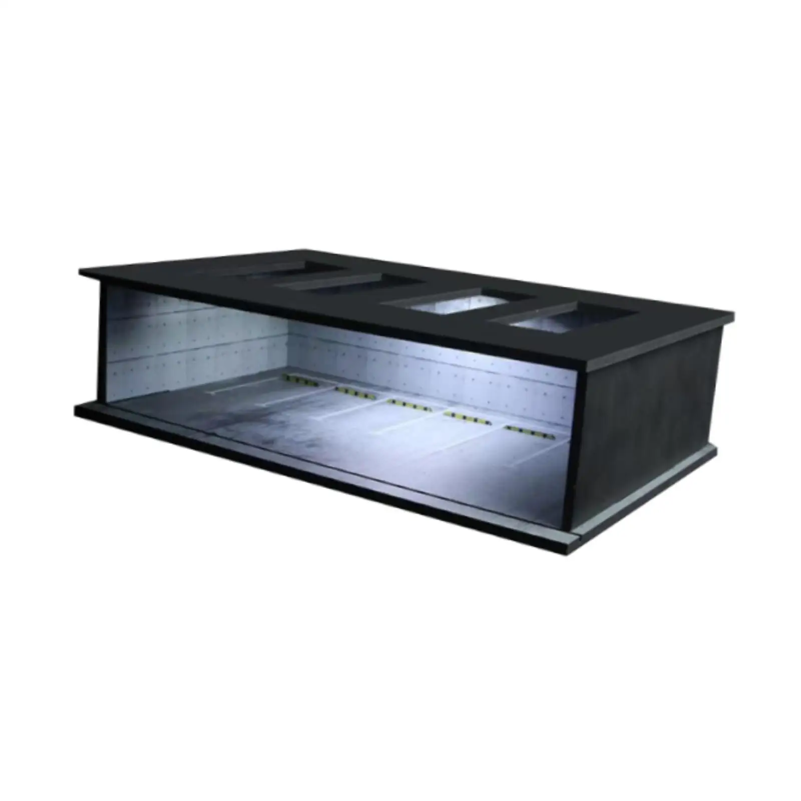 

1/64 Diorama Car Display Case with Light Scenery Show Case Desktop Decor