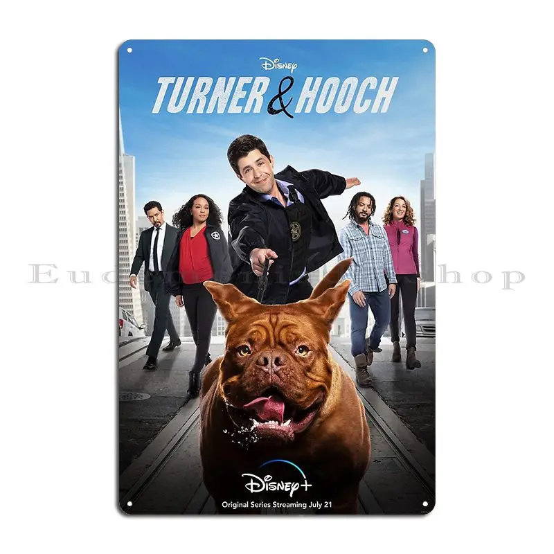 Turner And Hooch Metal Plaque Poster Cinema Bar Cave Plates Garage Personalized Tin Sign Poster