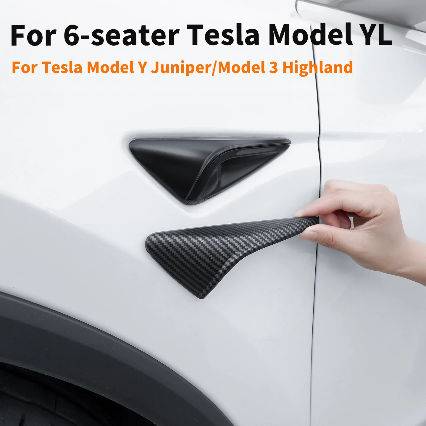 For Tesla Model Y Juniper/6-seater Model YL/Model 3 Highland Fender Side Camera Protection Cover, HW4.0 Camera Cover. 2pcs