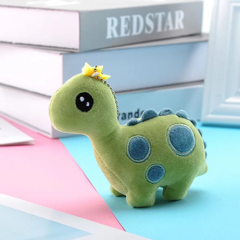 2-stylowy brelok do kluczy Mini Dinosaur Kawaii Miękki pluszowy brelok do kluczy dla dzieci Wypchane zwierzę Zabawki Torba Akcesoria samochodowe