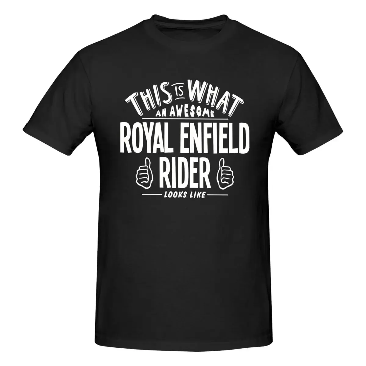 Questo è quello che sembra un fantastico cavaliere-t-Shirt da uomo con abbigliamento dado da bici R-Royal Enfield divertente maglietta in puro cotone