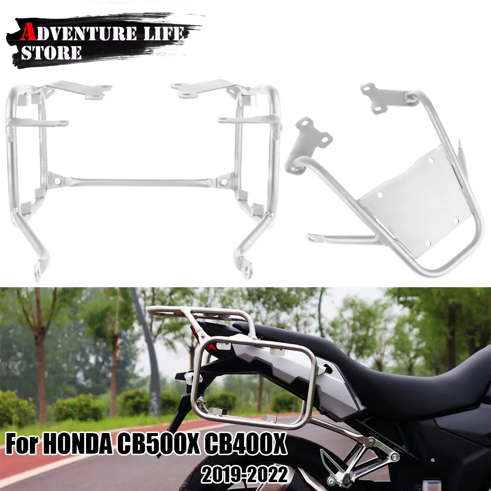 

Stainless Steel Luggage Rack Motorcycle For HONDA CB500X CB400X 2019-2022 CB 500X 400X Saddlebag Panniers Trunk Top Case Bracket