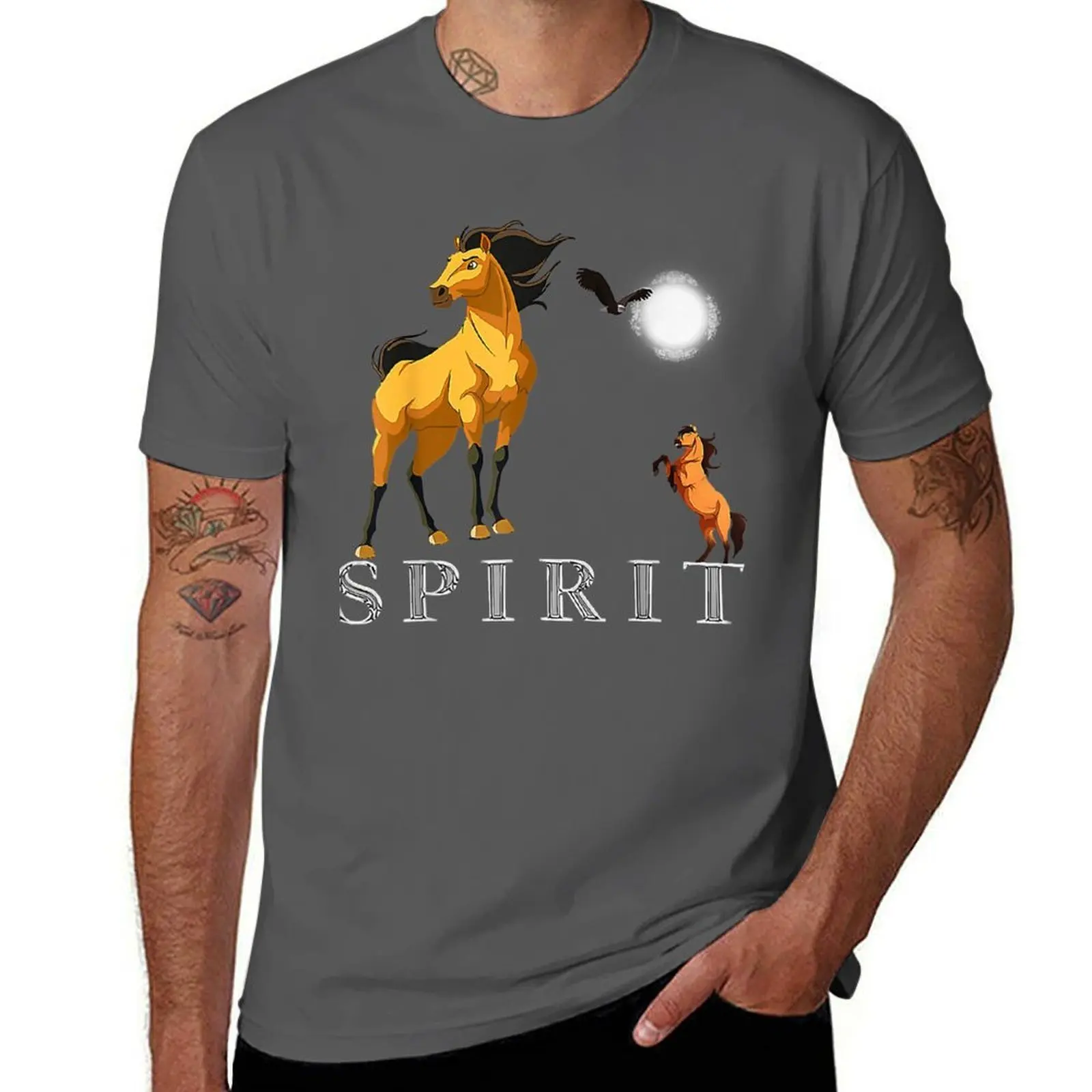 

Spirits Stallions of the Cimarrons T-Shirt t shirts for man pack white cotton t shirts man 100% T-Shirt