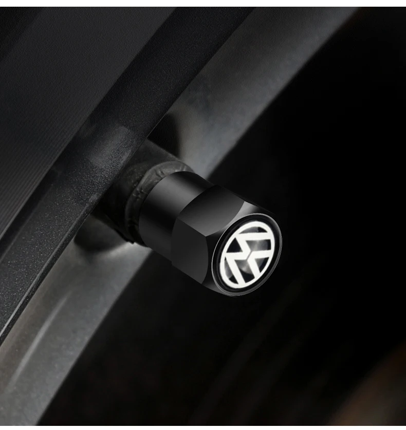 4Pcs Car Tire Valve caps Car Sticker for VW Volkswagen Passat Golf Polo Touran Accessories YHBE-V487 view 6