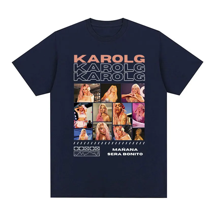 Funny Karol G Print Graphic T Shirt Men Women Retro Aesthetic Fashion T-shirts Tops 100% Cotton Oversized T-shirt Y2k Streetwear