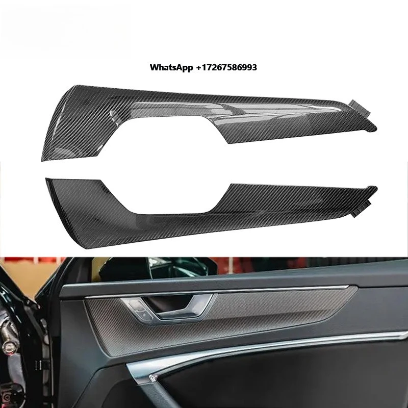 

4PCS Real Carbon Fiber Replacement Interior Trims Door Trims Panel for A6 C8 2020up