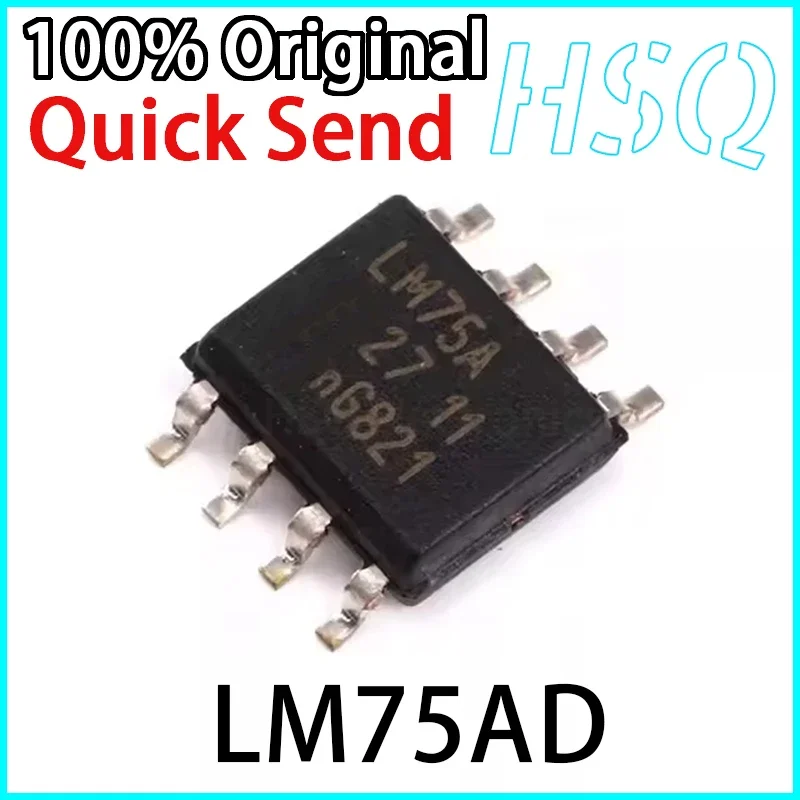 5PCS New Original LM75AD IC Chip LM75A Temperature Sensor SMT SOP-8